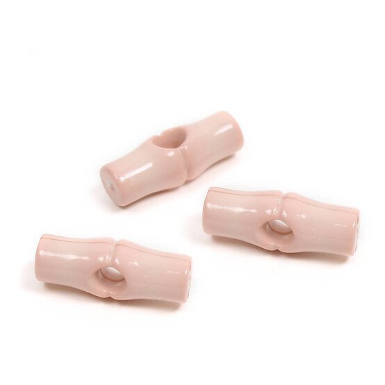 Hemline Beige Basic Toggle Button 3 Pack