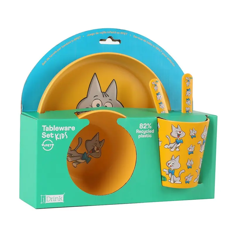 Kinder Geschirr-Set 5-teilig Katze