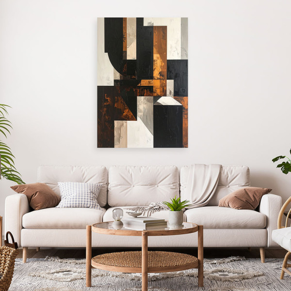 Obraz do salonu sypialni biura loftu, Abstrakcja tekstura brązowy 20x30