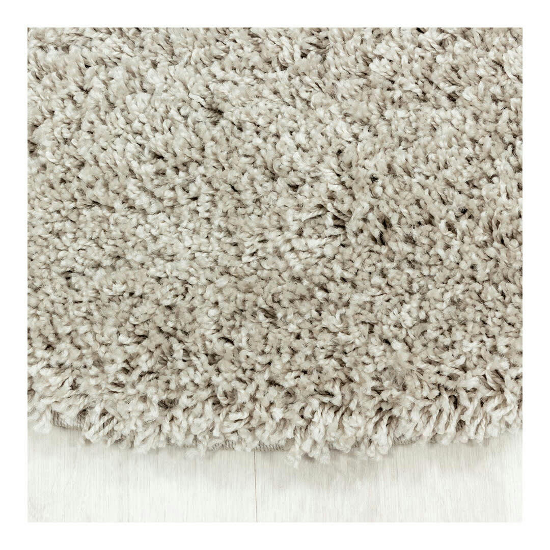 GADOL - Tapis uni design en polypropylène beige Ø 200