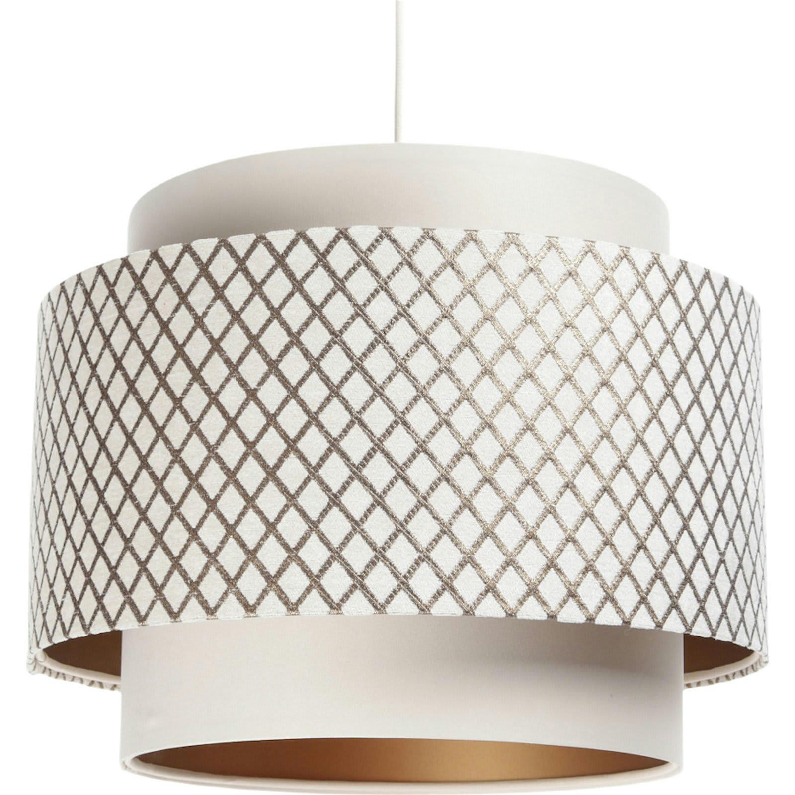 DOBLO - Suspension Tissu Blanc 40x40x31 cm