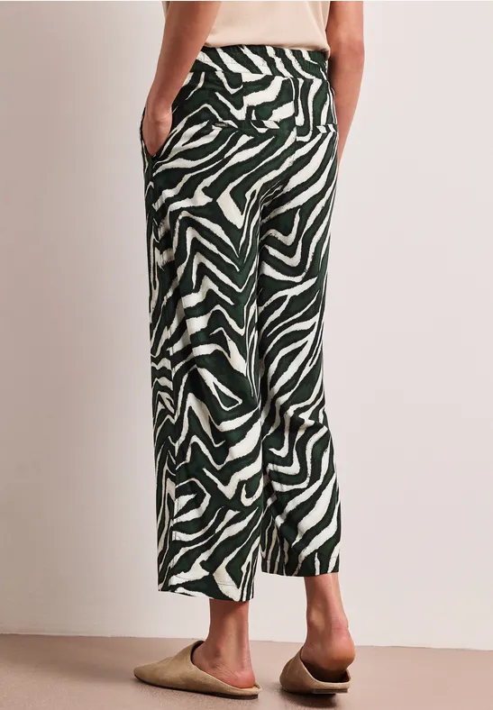 Zebra Wide Leg Hose