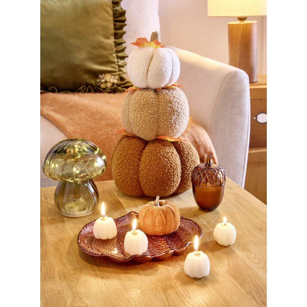 Citrouille superposées automne x3 coton et laine bouclée