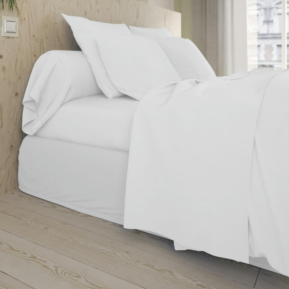 STUDIO - Drap Housse   Coton Blanc 90x190 cm - DODO