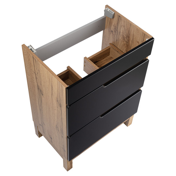 Zestaw Łazienkowy 60cm Alma Dąb Wotan / Czarny Mat 2