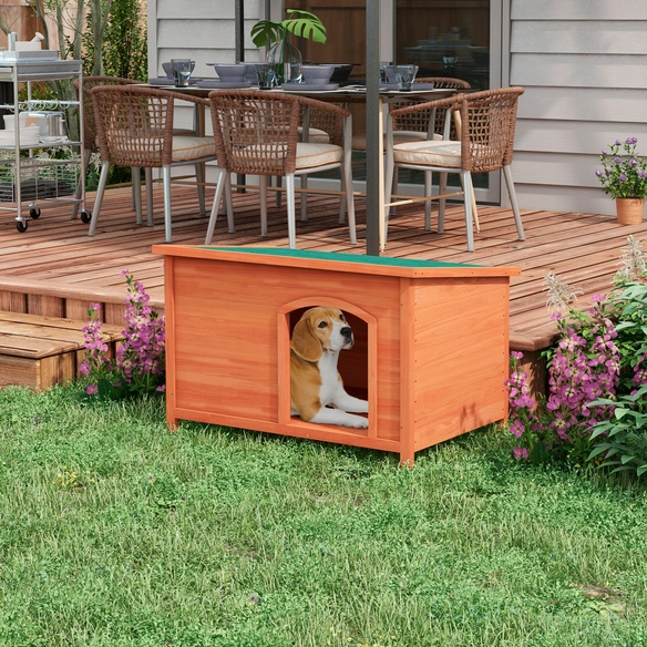 Hundehütte, abnehmbarer Boden, LxBxH: 100x65,5x68 cm, orange