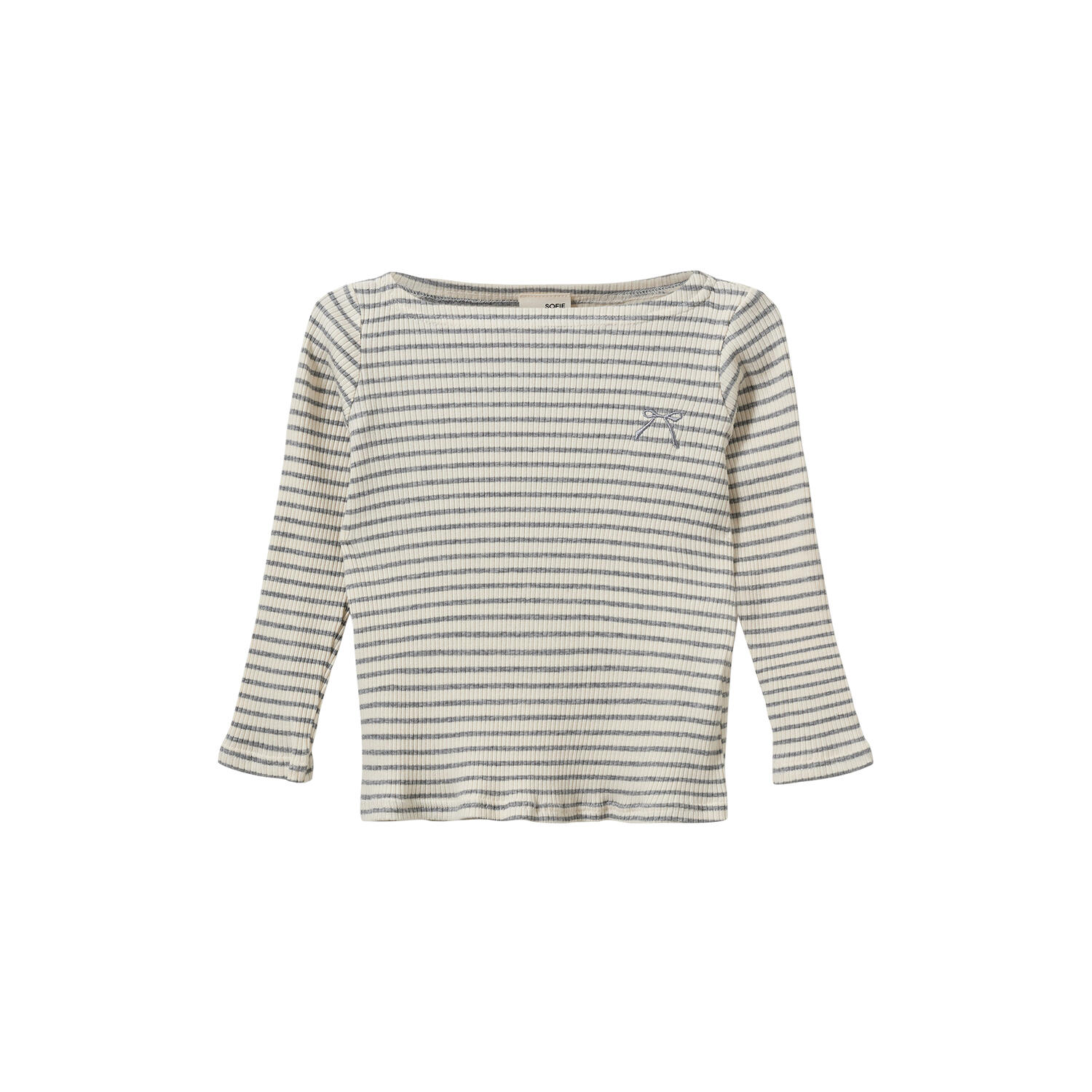StephieKB T-Shirt Long Sleeve, grey striped