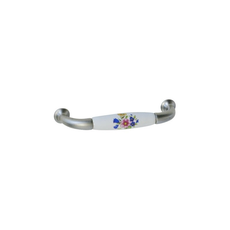 Poignée en porcelaine blanche 96 mm 5 pièces LINEA BERTOMANI