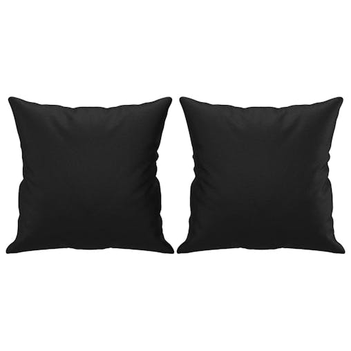 NNEVL 3 Piece Sofa Set with Pillows Black Faux Leather