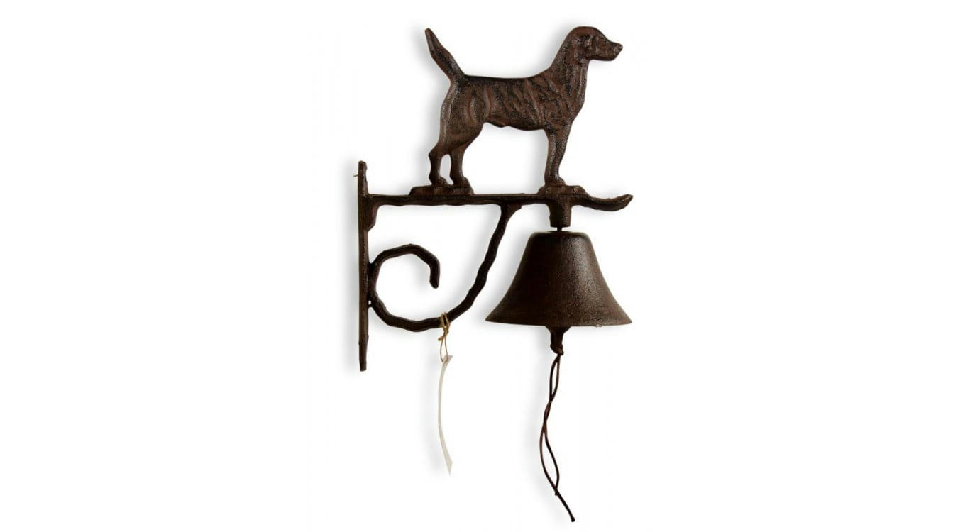 - Cloche Chien Fonte Marron 21x11x26cm