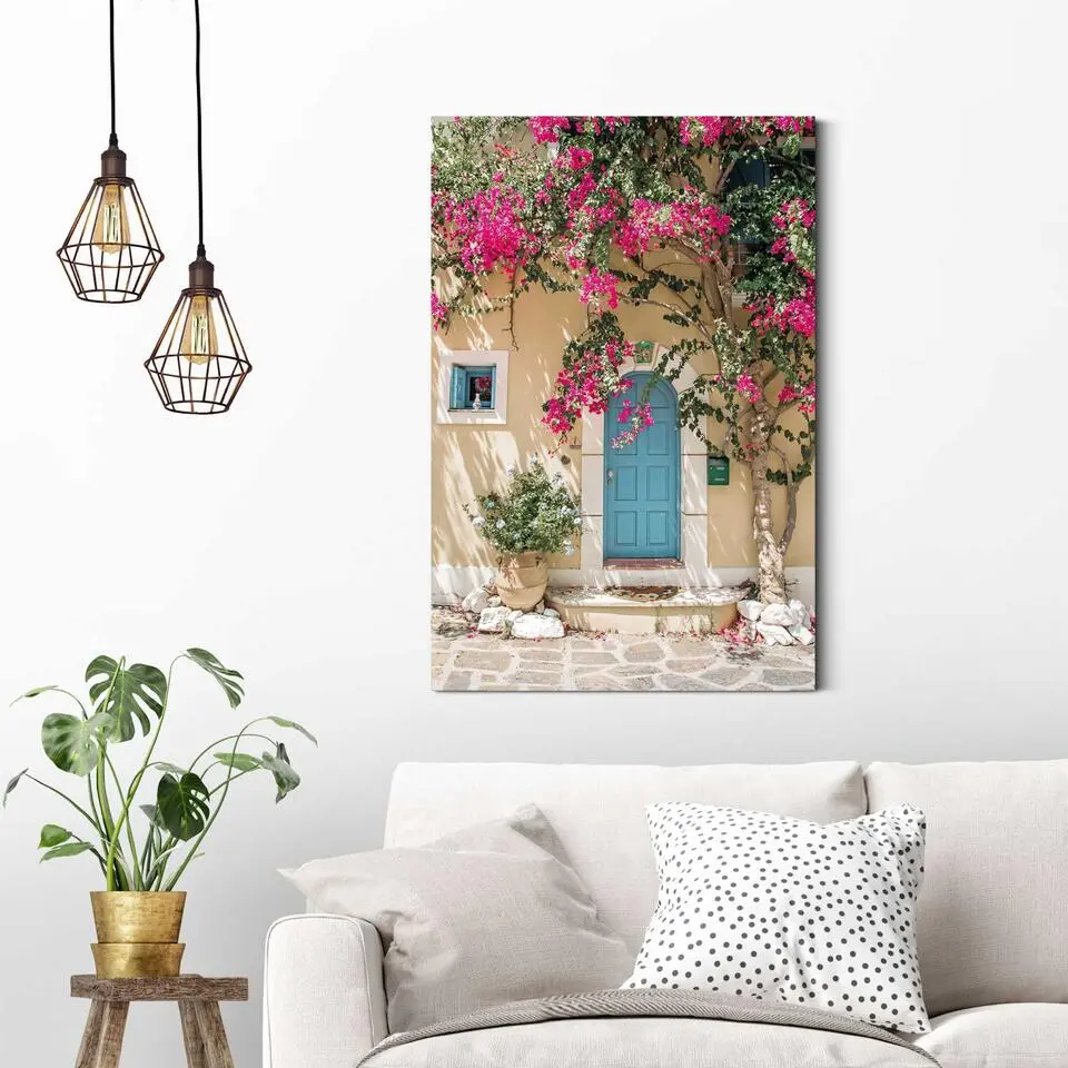 Schilderij Griekenland - 90 x 60 - Bont