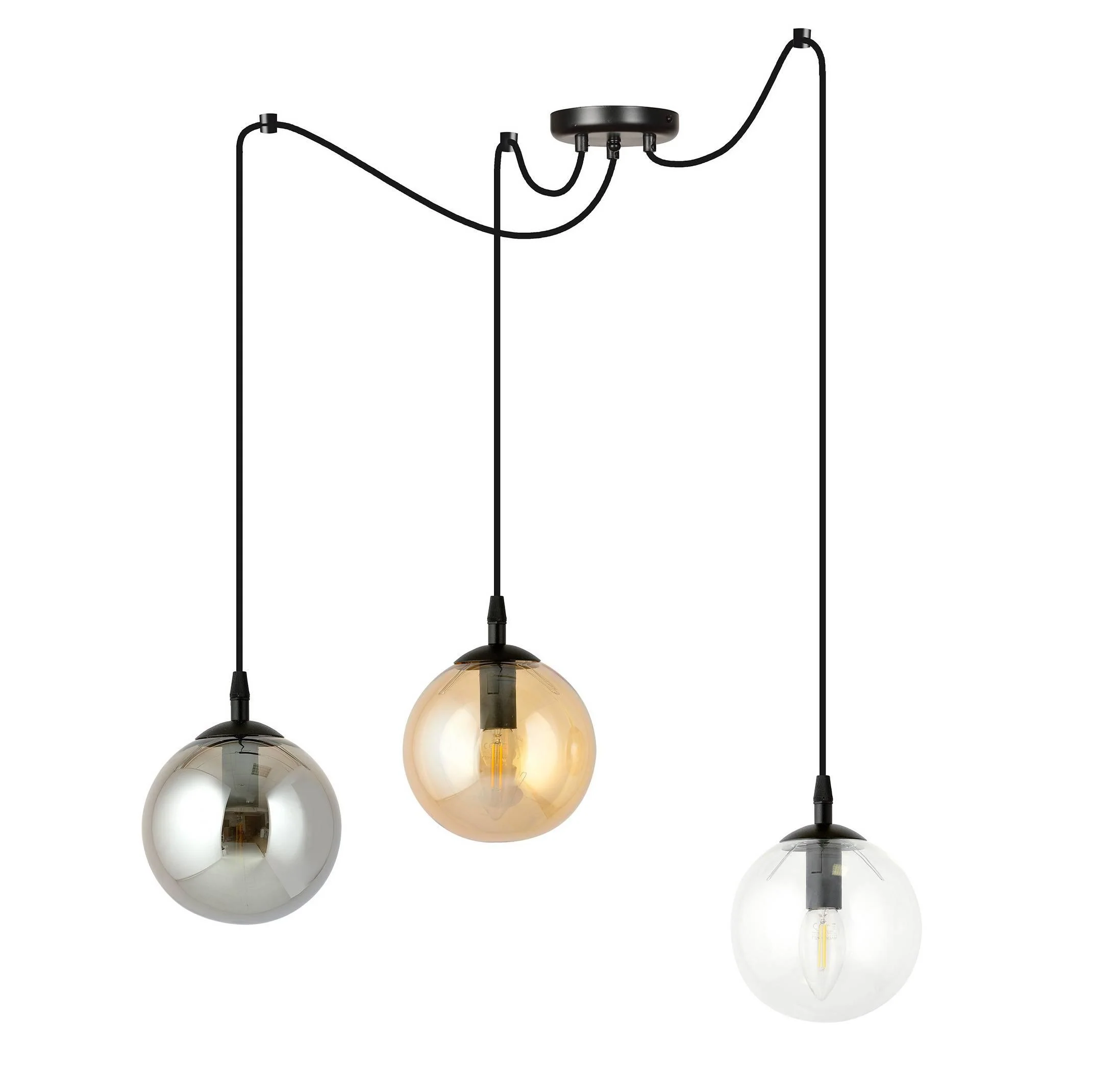 3-lichts hanglamp Cristiano