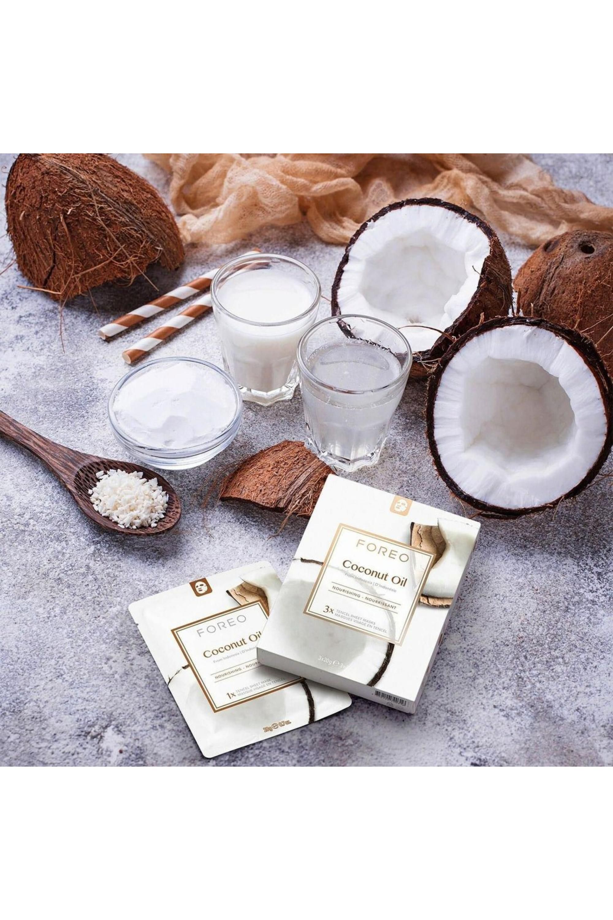 Dyzi Sheet Mask with Coconut Oil Extracts Moisture-Boosting 3 Pcs
