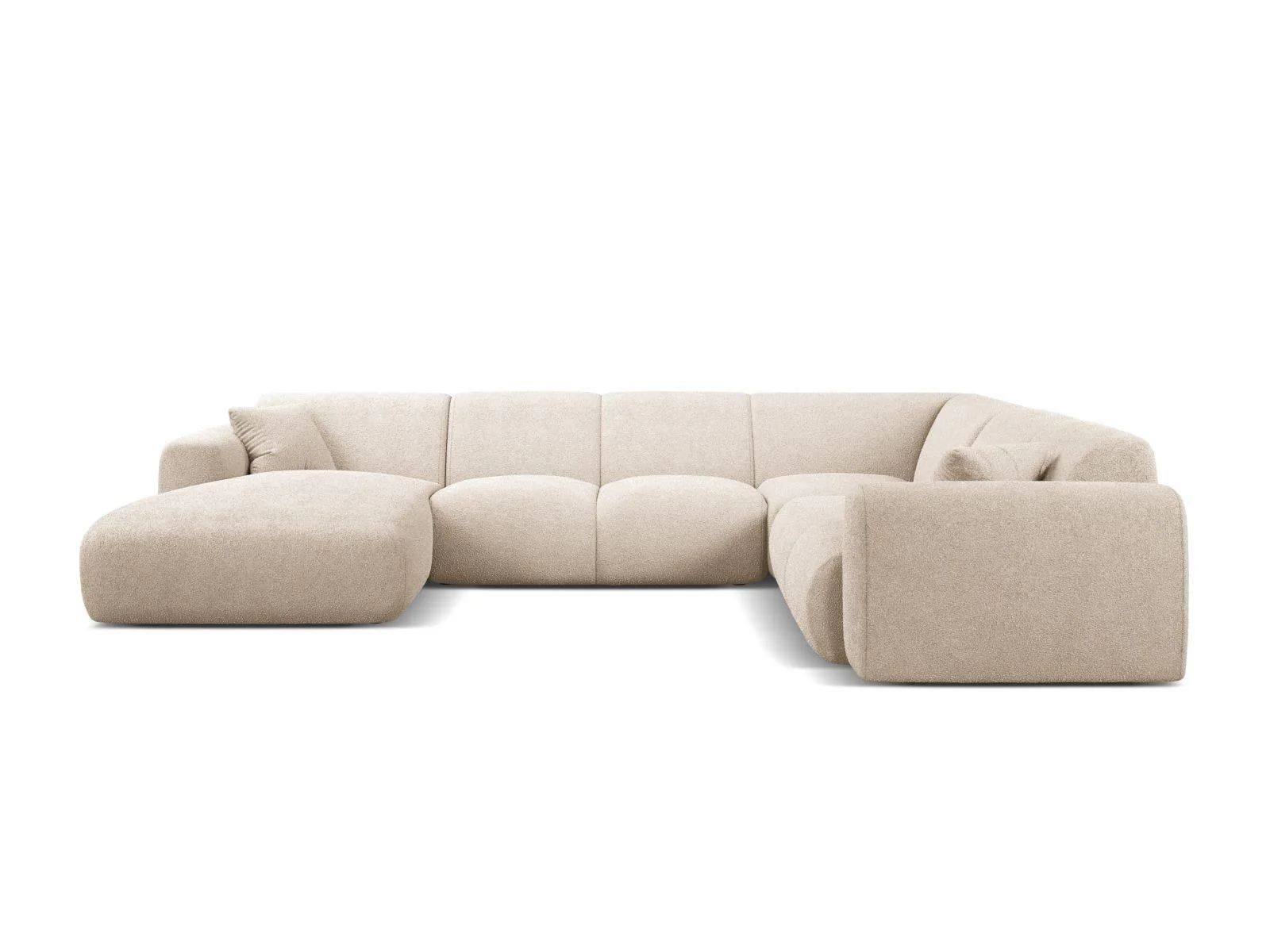 Modulaire hoekbank Molino rechts bouclé