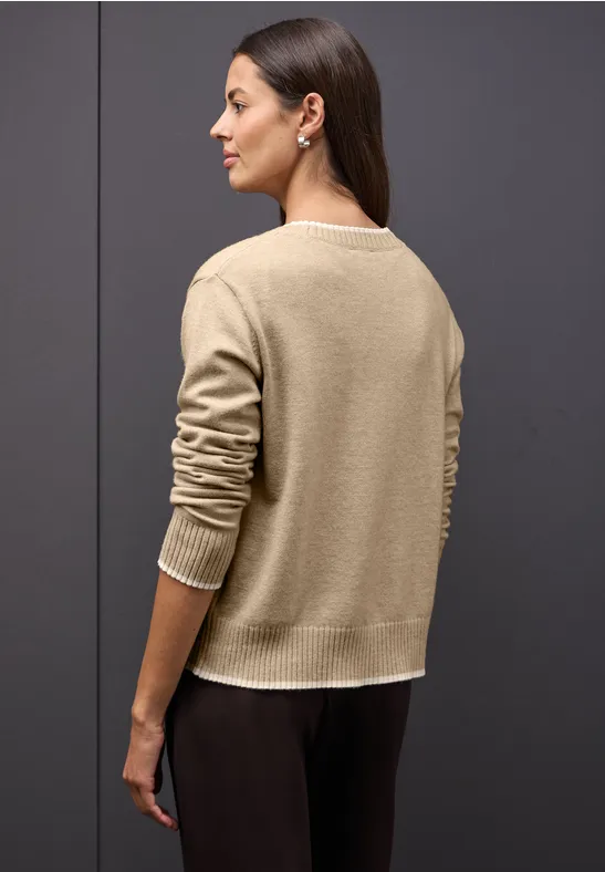 Cardigan mit Kontrastdetails