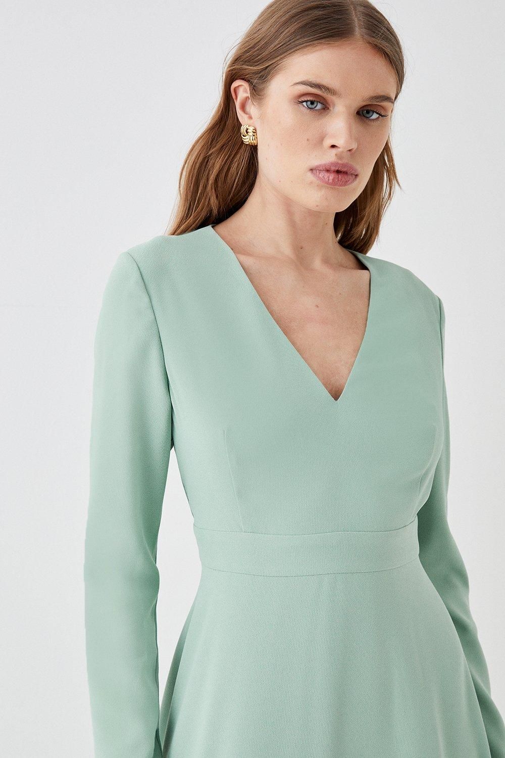Coast V Neck Full Skirt Midi Dress