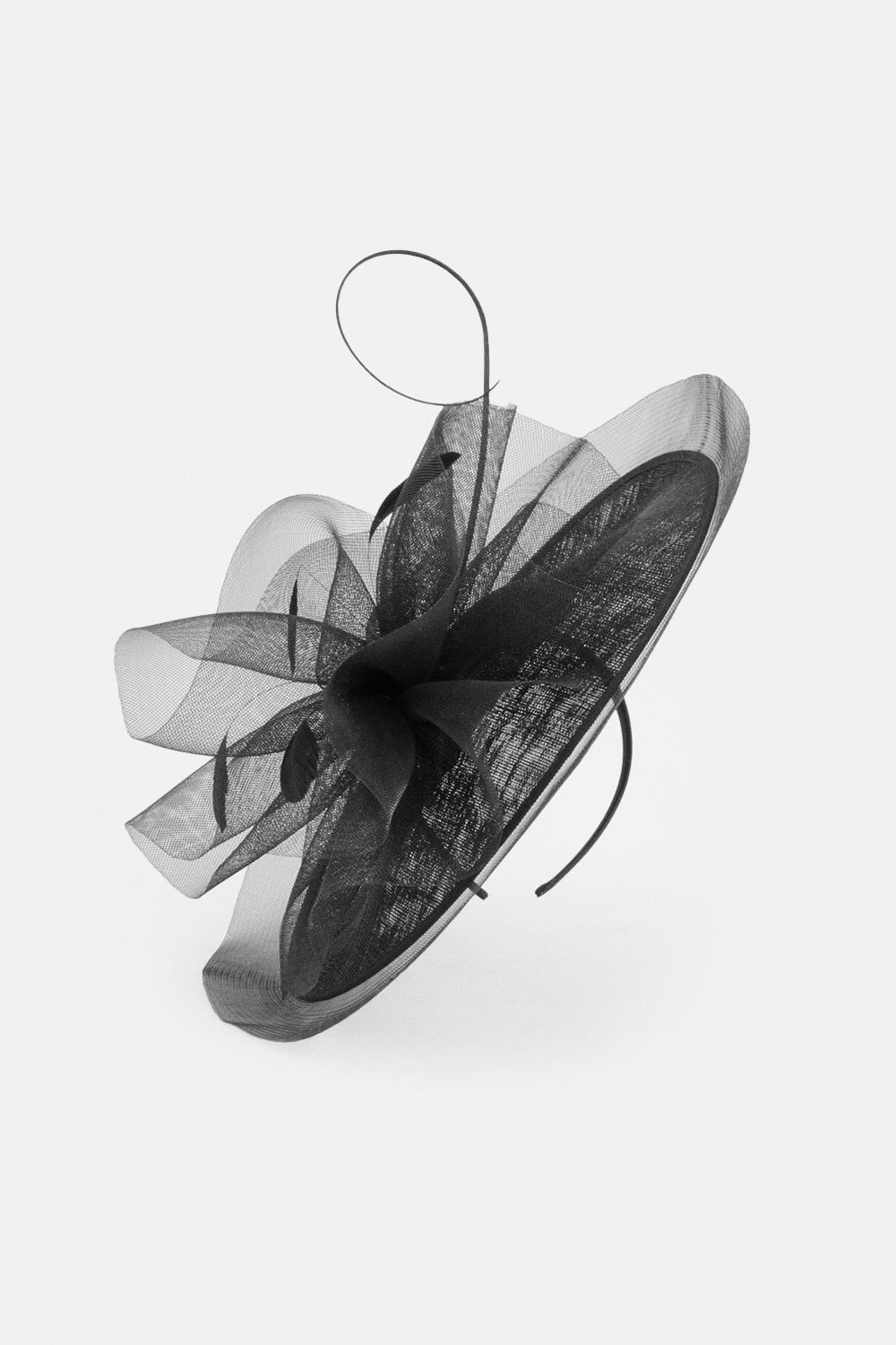 KarenMillen Veiled Feather Detail Fascinator