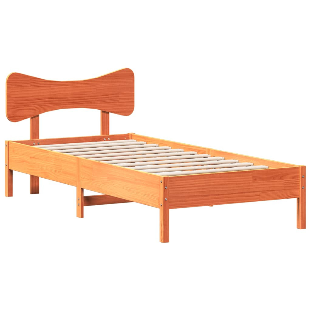 Łóżko Drewniane Rama Łóżka Sofa Brązowe Do Sypialni Pokoju 75x190 cm