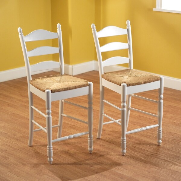 Simple Living Jessie Ladder back 24-inch stool (Set of 2)