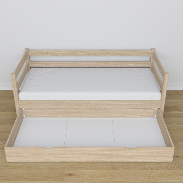 Dębowe łóżko sofa z szufladą N01