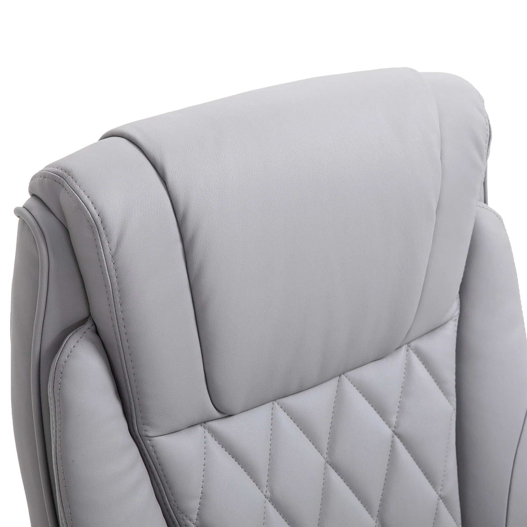 High Back Executive Office Chair, Faux Leather Computer Desk Chair with Lumbar Support, Ergonomic Home Office Chair - N/A