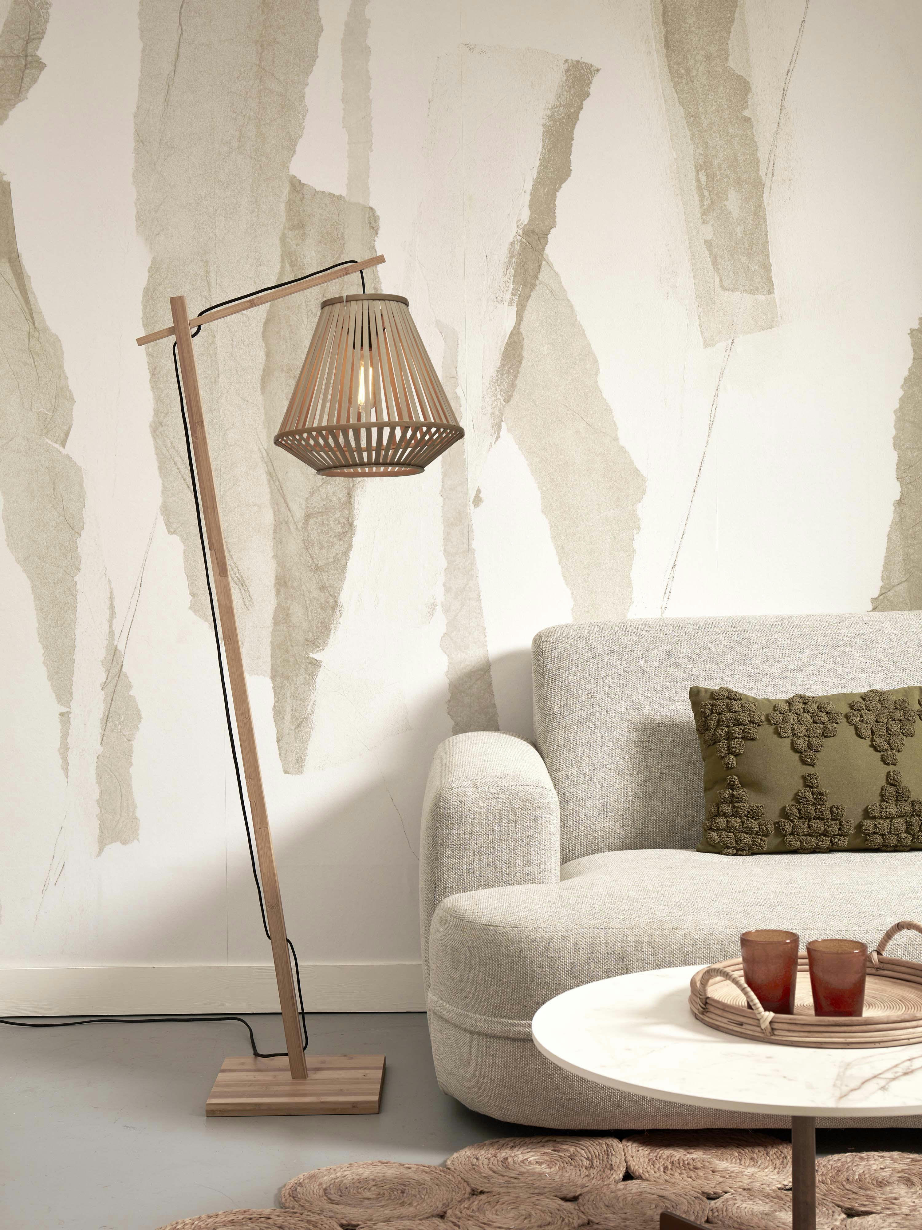 MERAPI - Lampadaire bambou abat-jour bambou naturel, h. 150cm