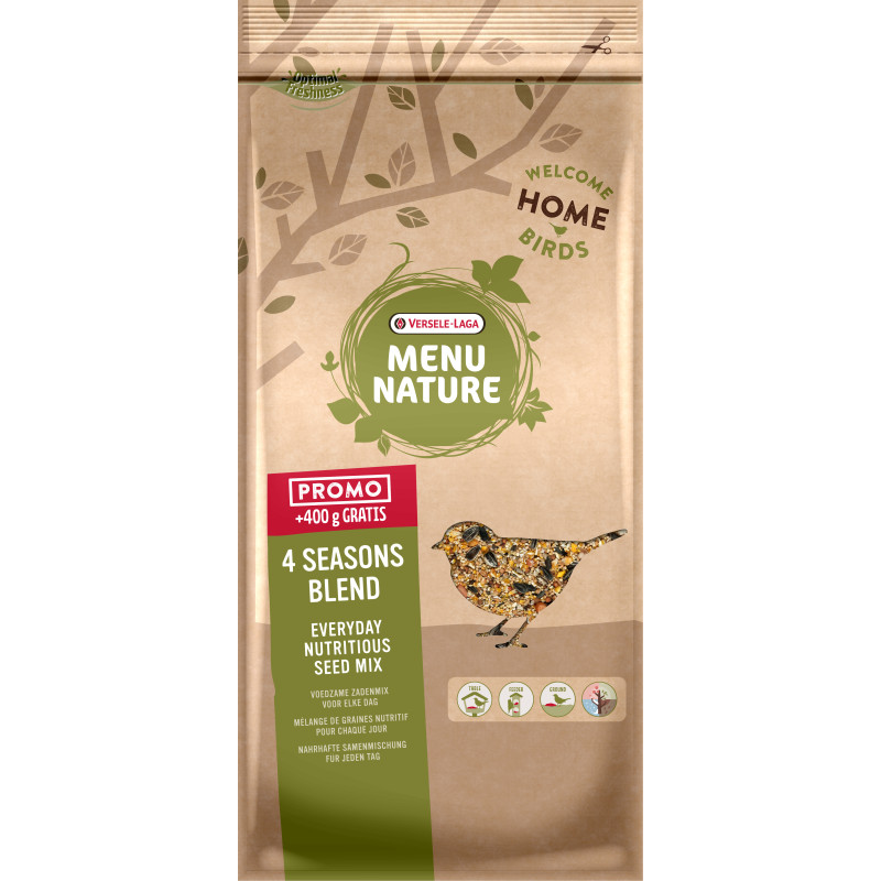 Mélange de graines pour oiseau 4 Saisons 4 kg   0,4 kg gratuit