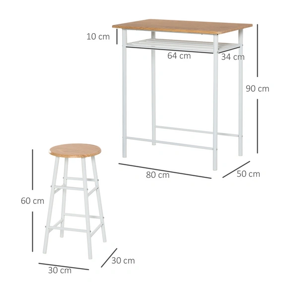 Bar-Set, BxH: 50 x 90 cm, eckig