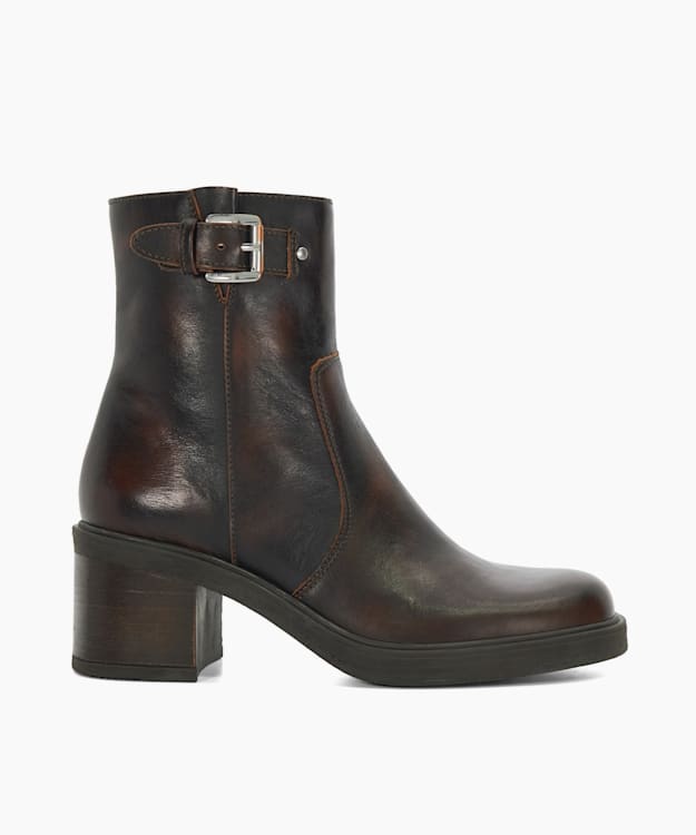 Parlowe Brown - Chunky Heel Ankle Boot