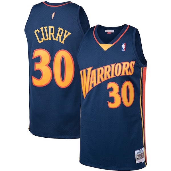 Stephen Curry Golden State Warriors 2009/10 Big & Tall Hardwood Classics Swingman Jersey - Navy