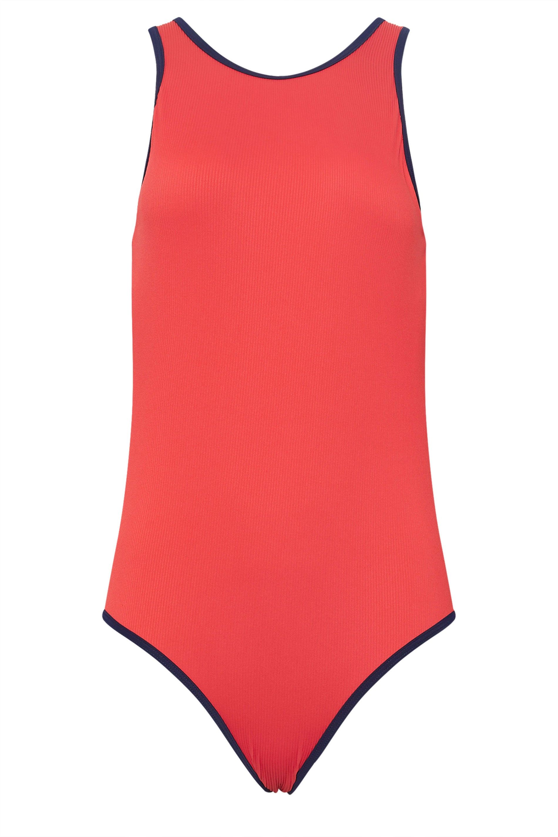 Long Tall Sally Tall Ribbed Sporty Swimsuit