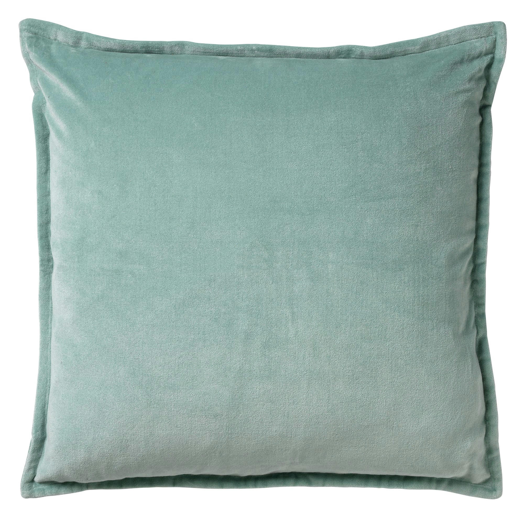 CAITH - Coussin - vert en velours 50x50 cm uni