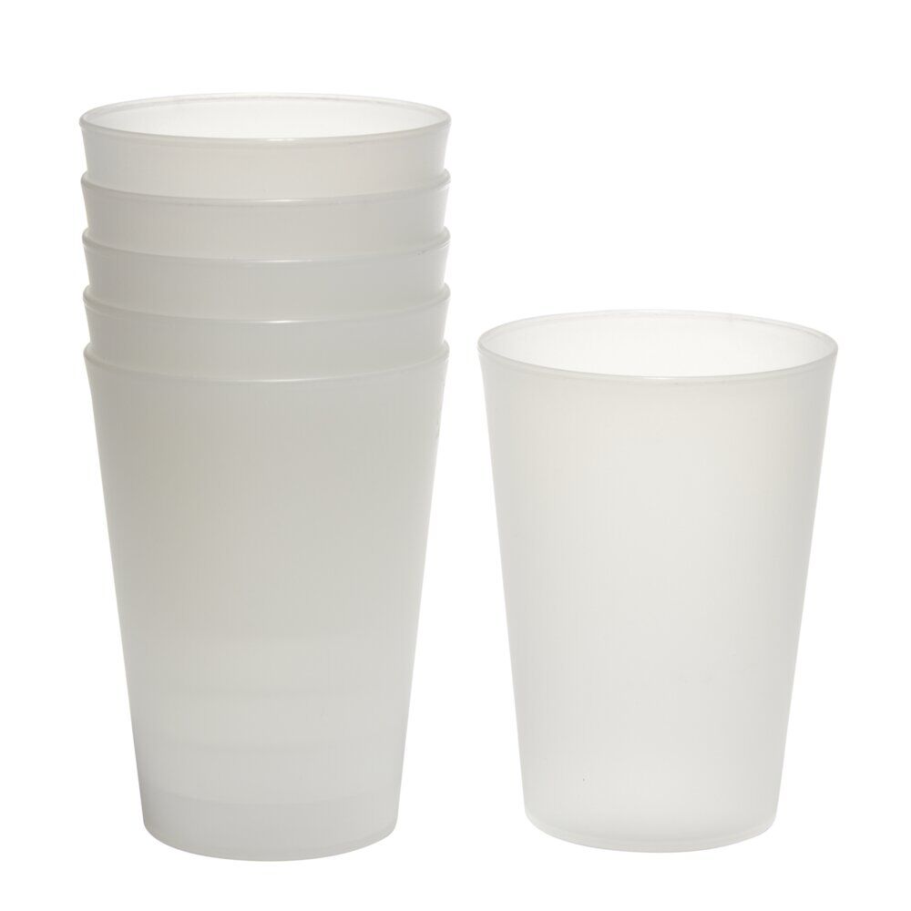 Gobelet plastique blanc translucide 27 cl x6