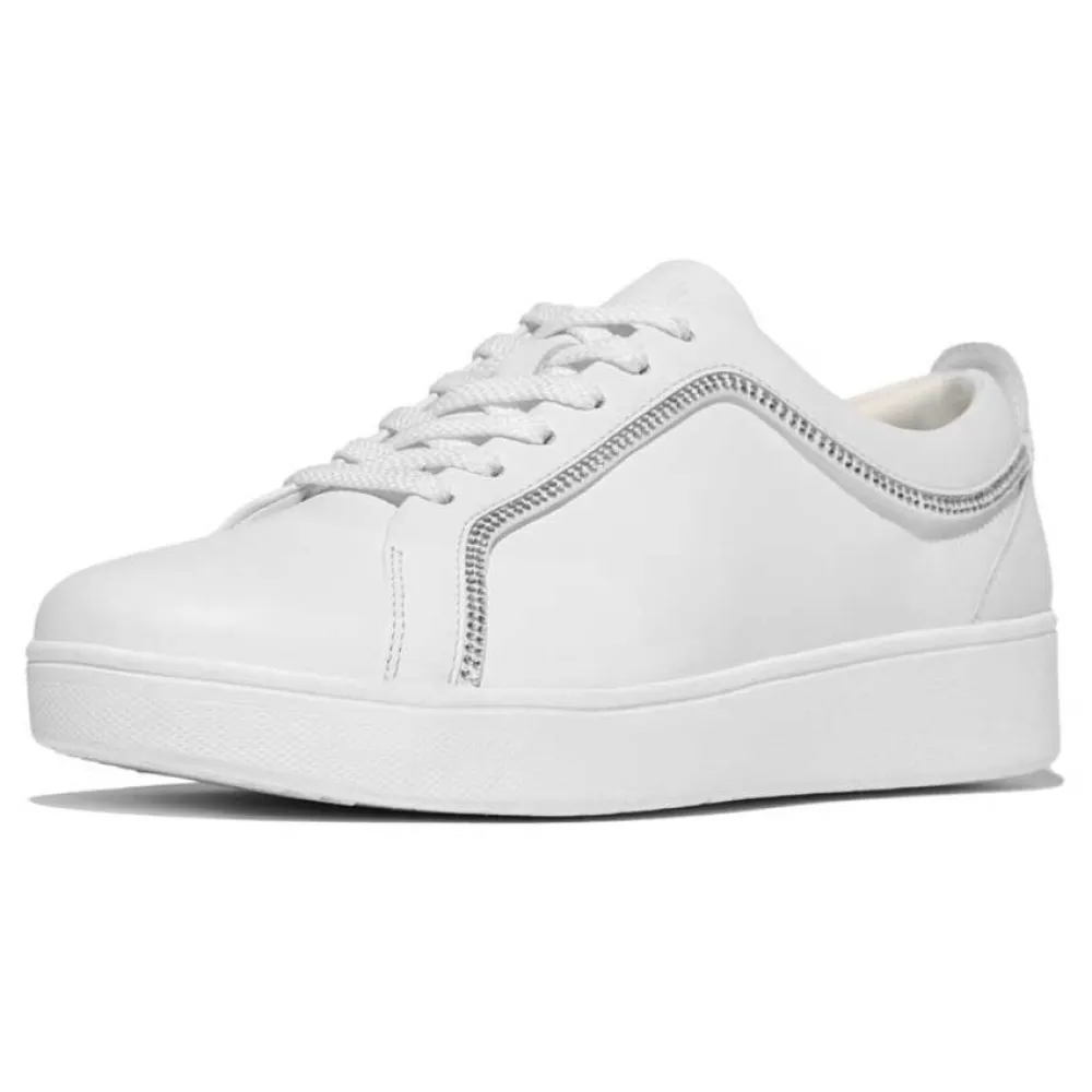 Fitflop Rally Crysal Trim Leather trainers