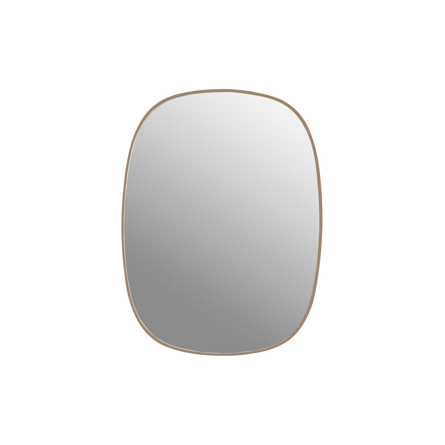 Framed Mirror, rose/clear