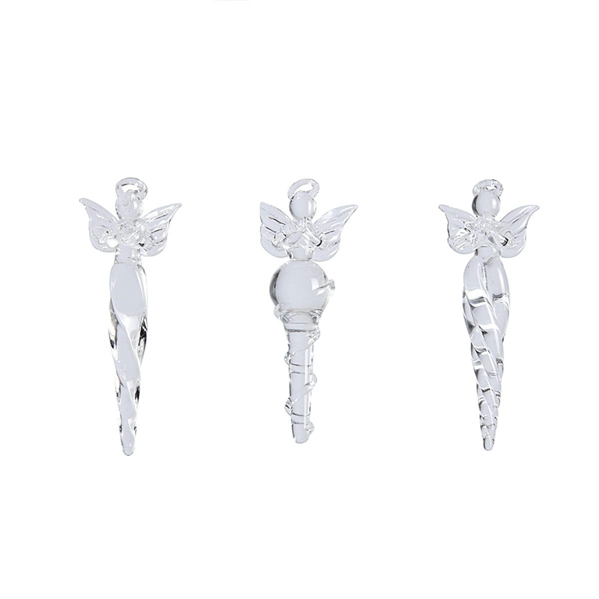 - 3 suspensions fées transparentes