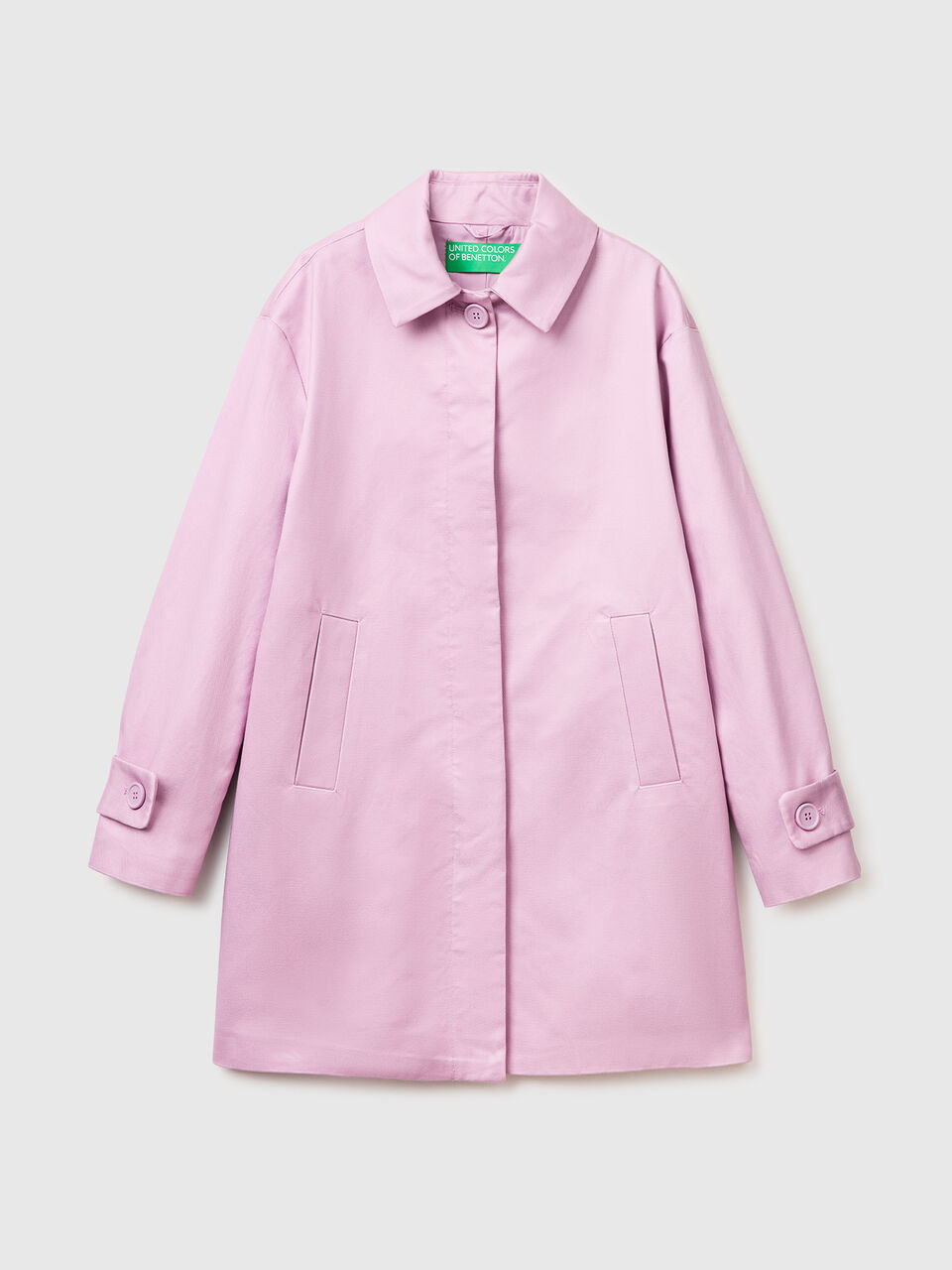 Midi duster coat with collar