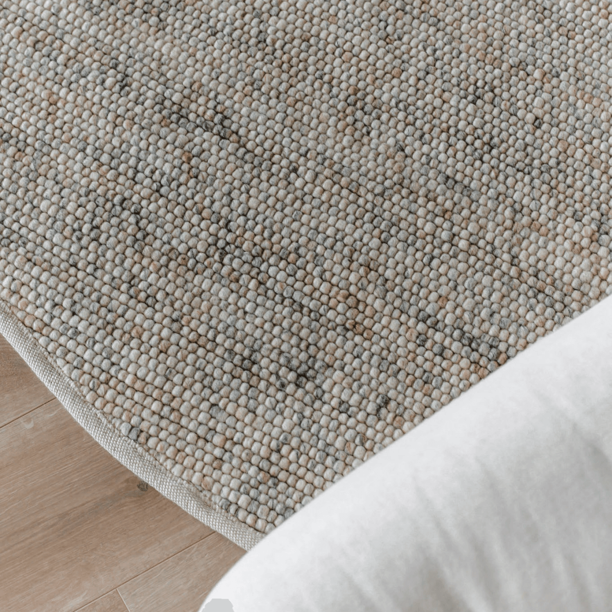 Interieur05 vloerkleed Vik -wollen- beige/wit - 200 x 200 cm