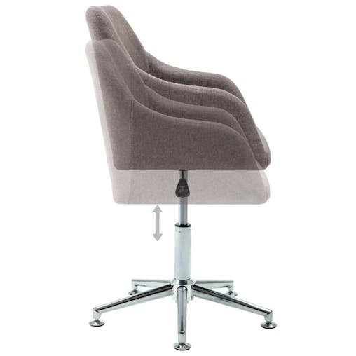 NNEVL Swivel Office Chair Taupe Fabric
