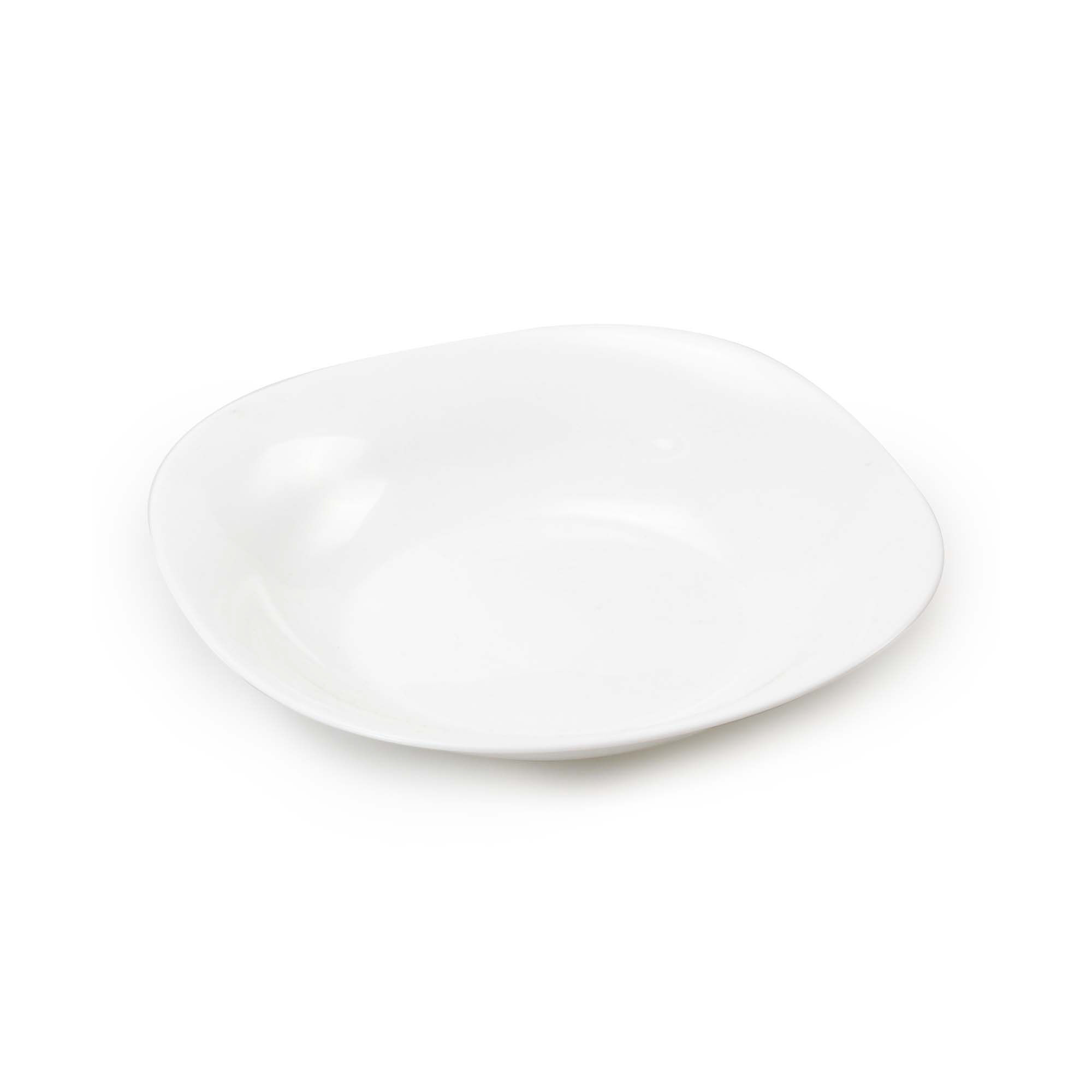 Taça quadrada em cerâmica branca