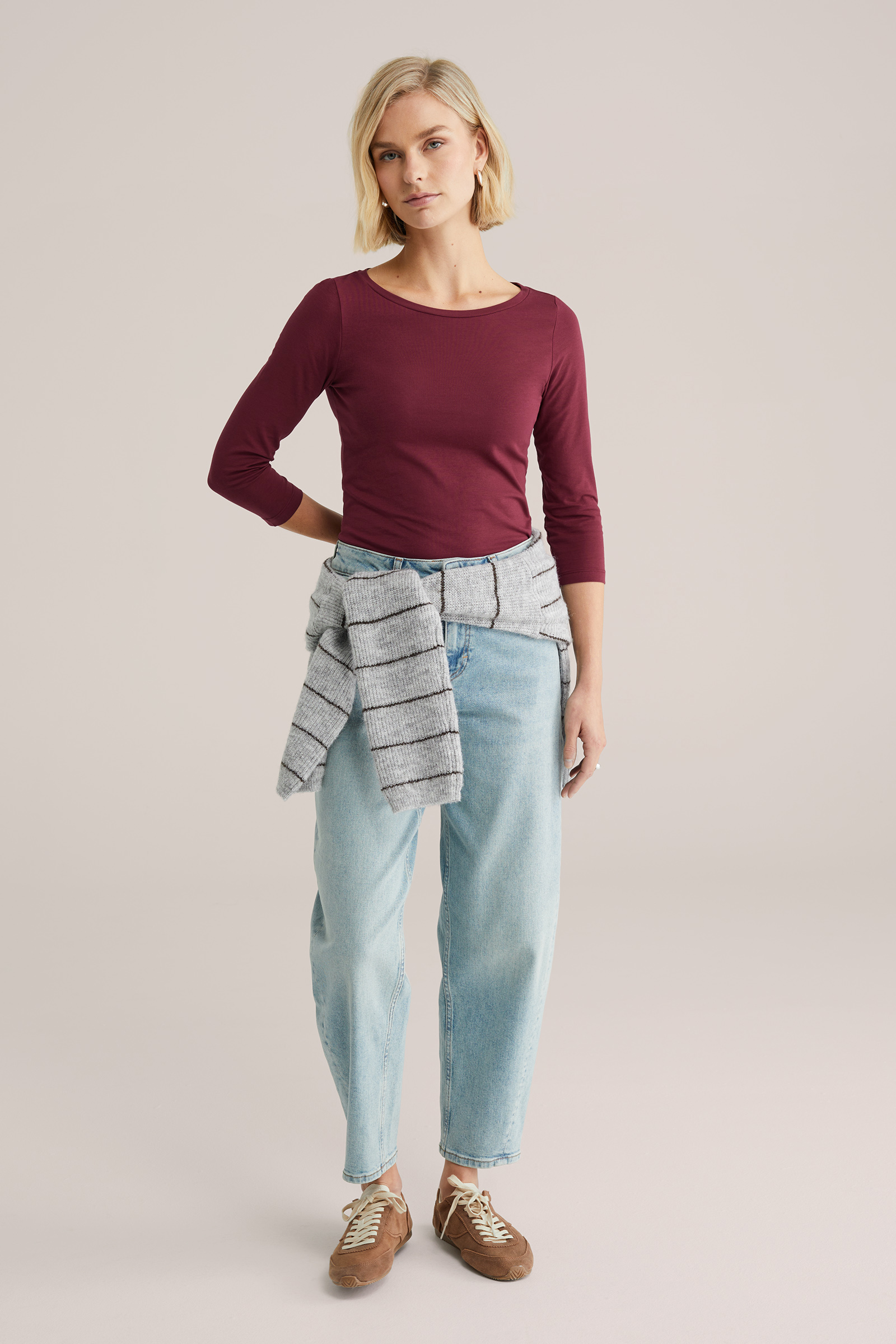 Dames T-shirt met driekwart mouwen