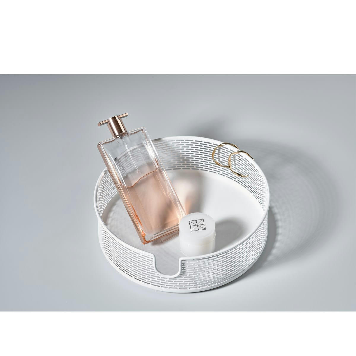 BATH - Panier rond en fer blanc