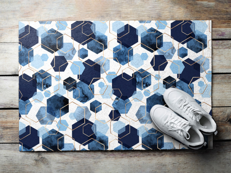 Mata do przedpokoju 60x40 Geometryczna Abstrakcja kolorowa Tulup