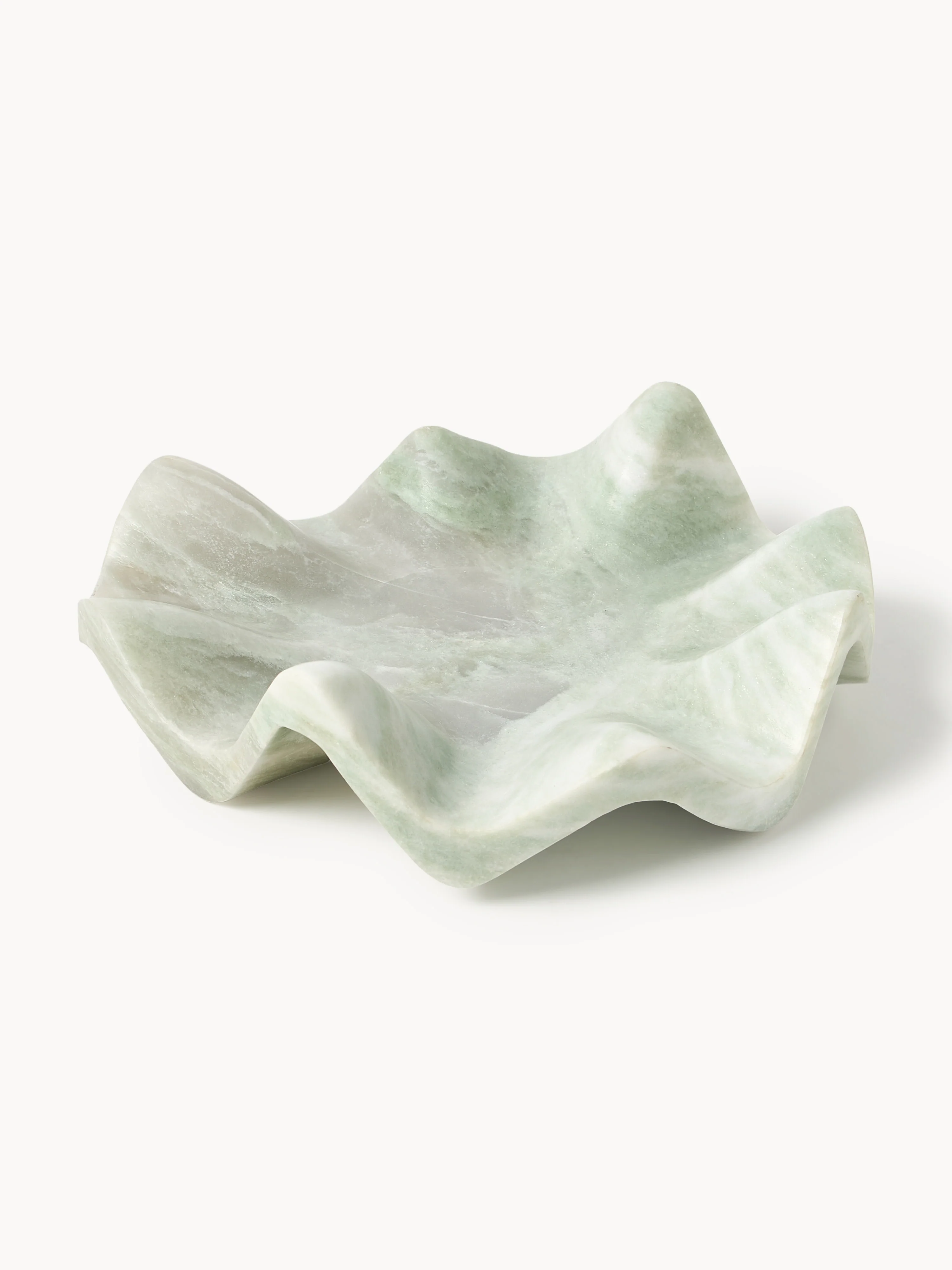 Handgefertigte Deko-Schale Gaia aus Marmor, Ø 30 cm