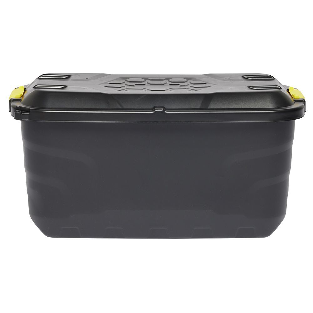 Box de rangement brico noir 75L
