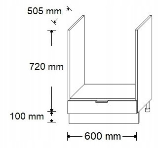 Szafka pod zabudowę piekarnika, piekarnik 60cm biały mat