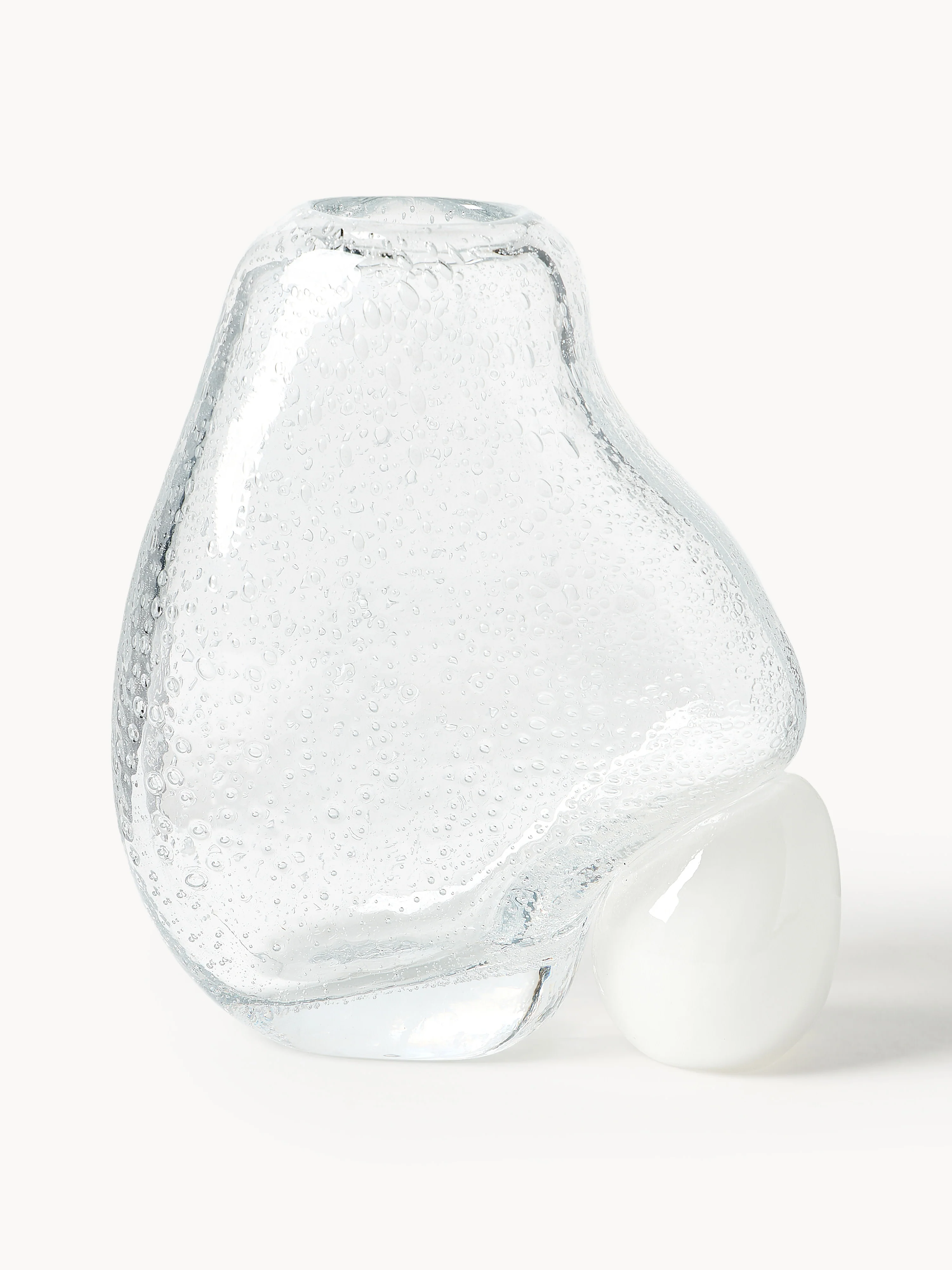 Glas-Vase Nicky mit Luftbläschen, H 20 cm