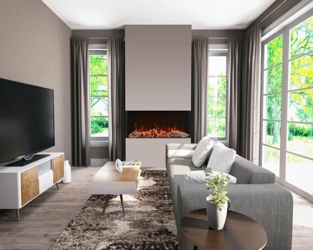 Amantii Smart 60" unit - 14 1/4" in depth 3 sided glass fireplace