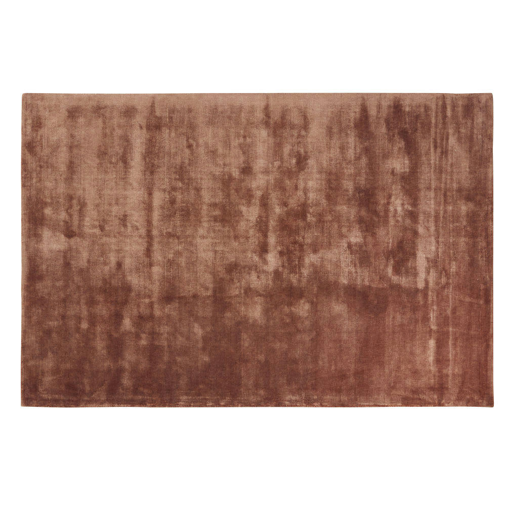 VIRTUOSE - Tapis en viscose terracotta 160x230