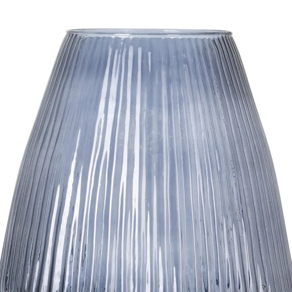 Excellent Houseware Vaas - glas - blauw - 25 x 37 cm